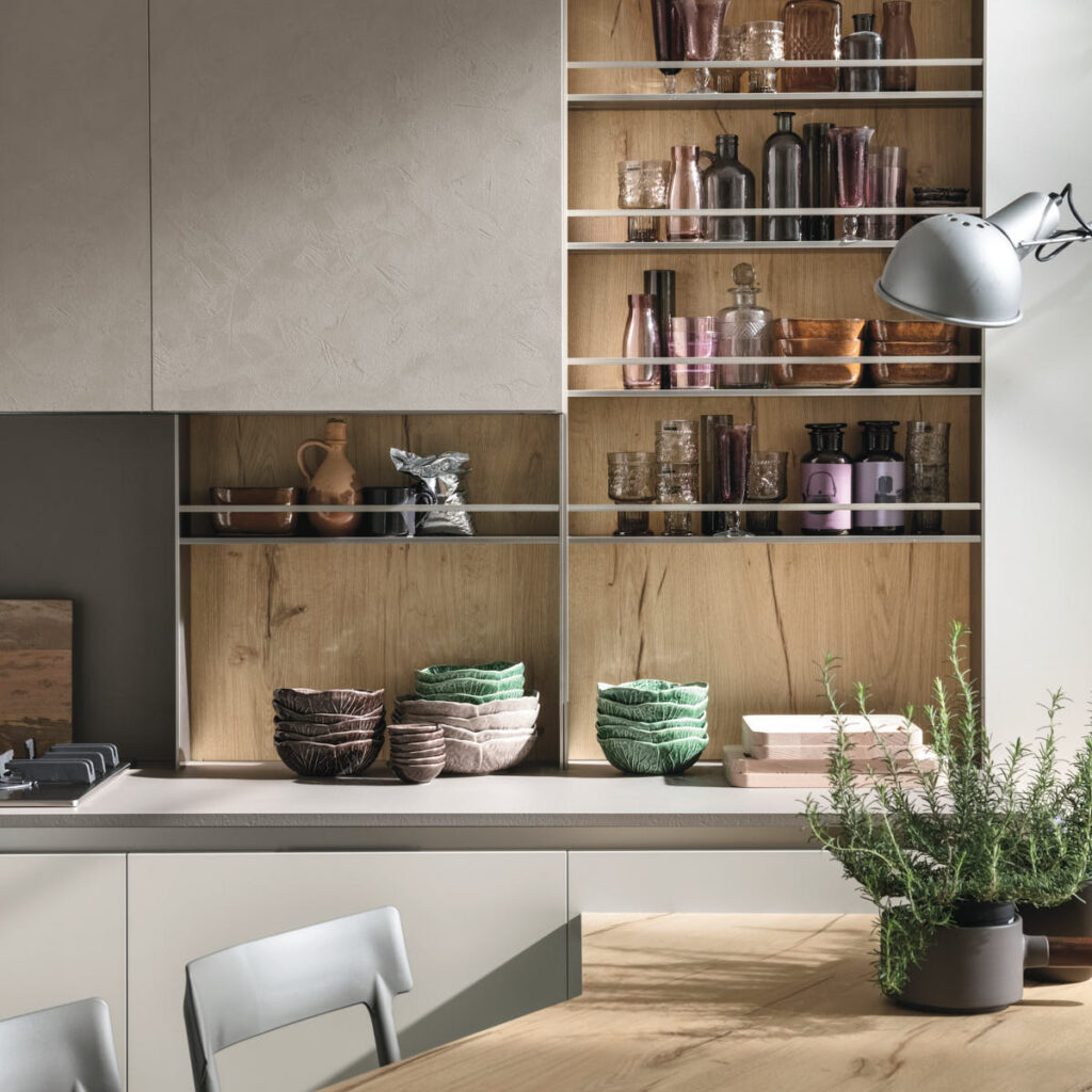 Dettaglio finitura effetto resina Cucina Stosa Infinity a Roma