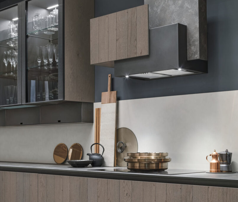 Cucina moderna Stosa Natural in rovere termotrattato a Roma
